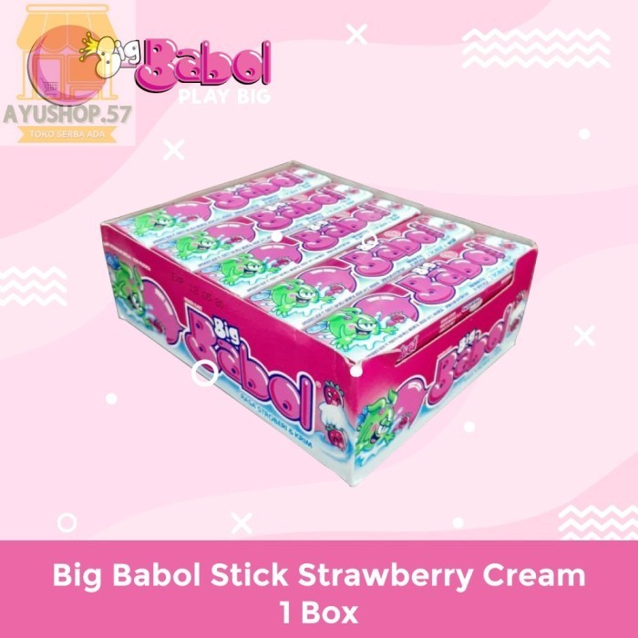 

Big Babol Stick Strawberry & Cream Permen Karet [20 pcs/ Box] - AYUSHOP57