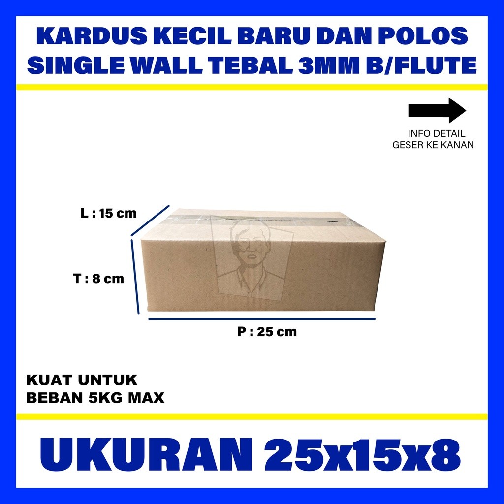 

Kardus Polos Box Karton Murah 25 x 15 x 8