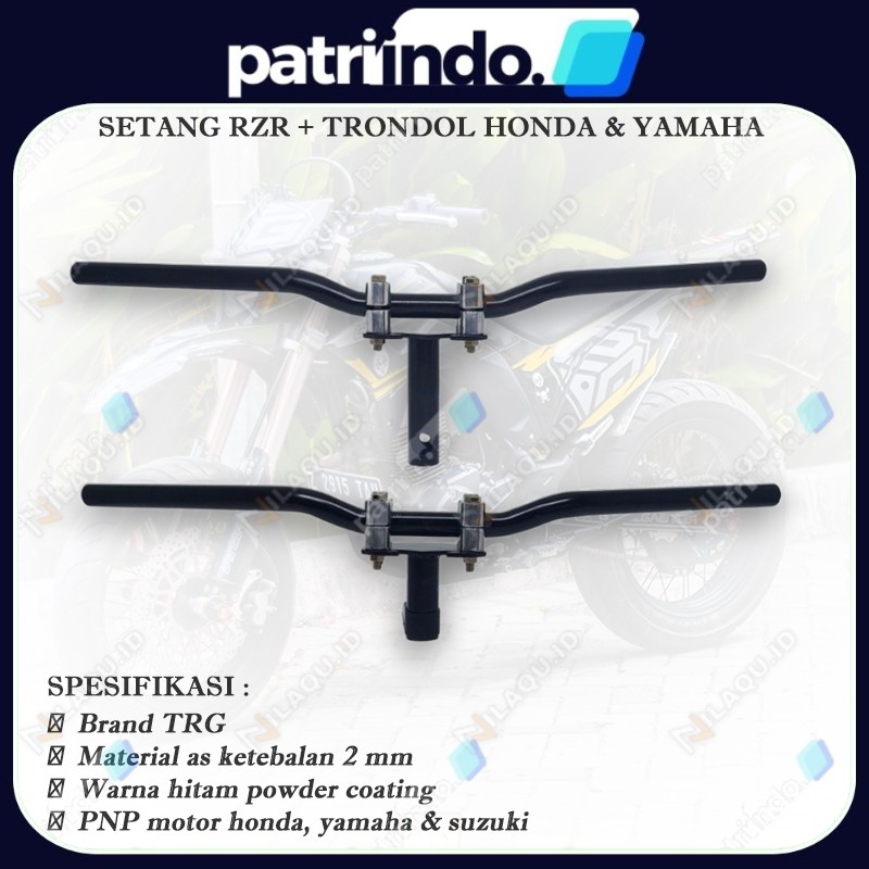 TRG Paket stang rzr plus dudukan stang honda yamaha suzuki full set setang stir rzr supra beat vario