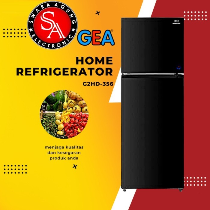 Kulkas 2 Pintu 356 Liter GEA Inverter Type : G2HD 356 (Khusus Medan)