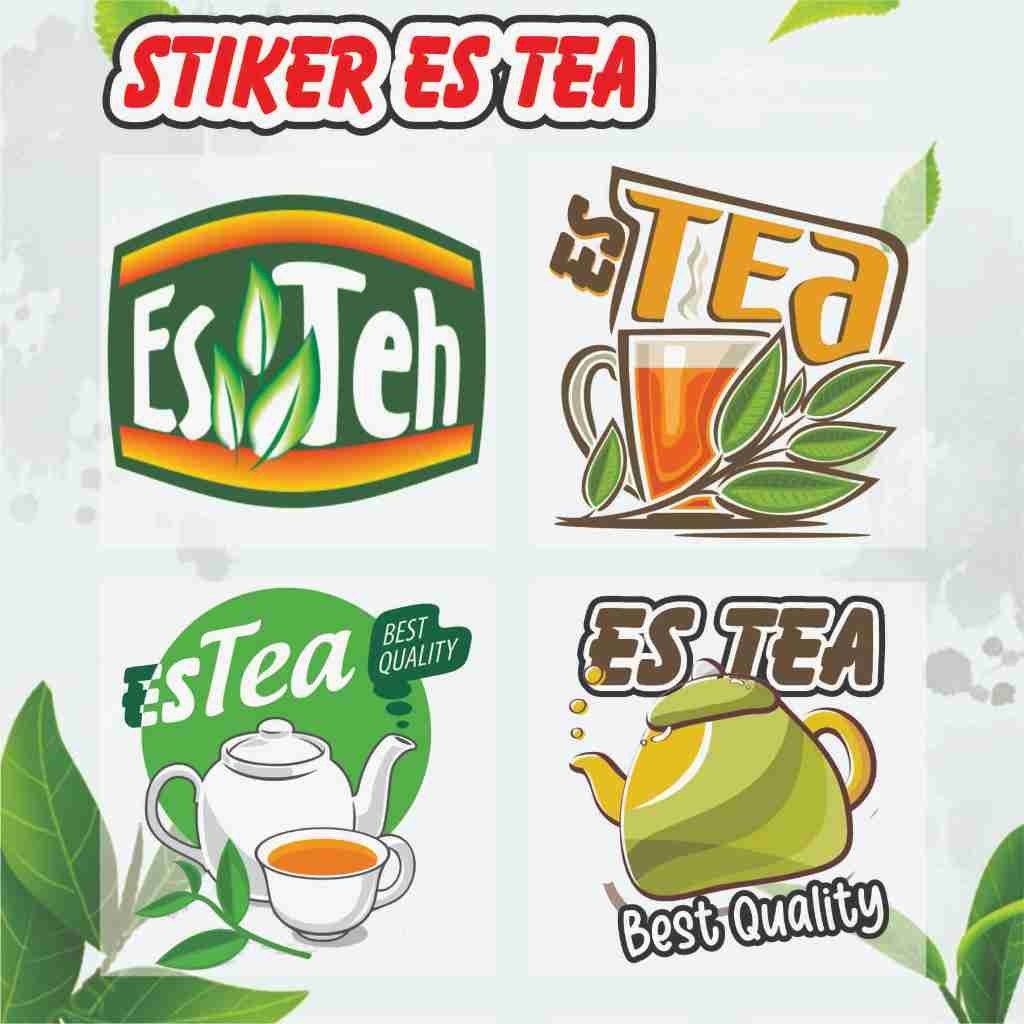 

100 PCS Stiker trasparan ES TEA