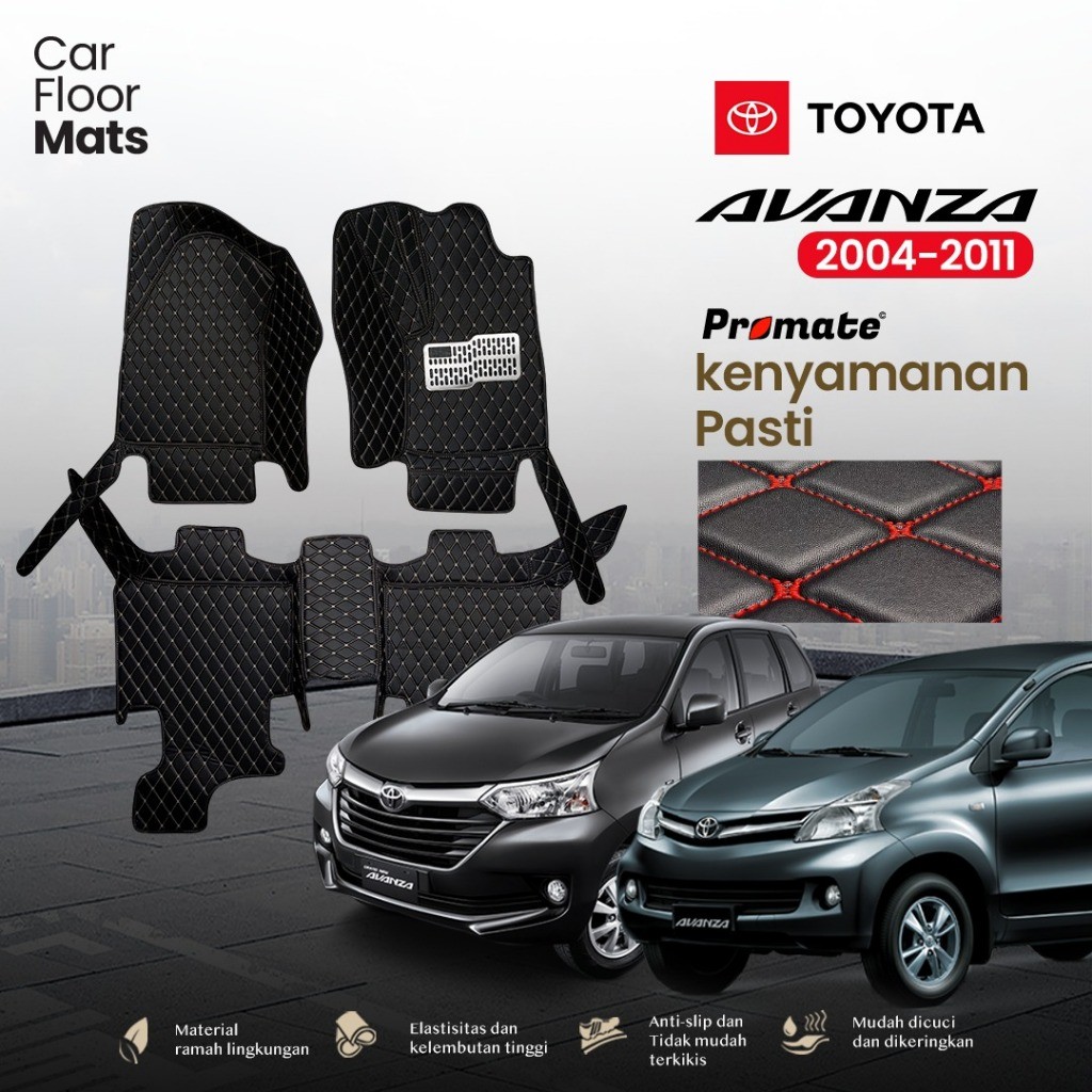 Promate Aksesoris Interior Karpet 7D Mobil Toyota Avanza / Daihatsu Xenia Tahun 2004 - 2011 Fullset 