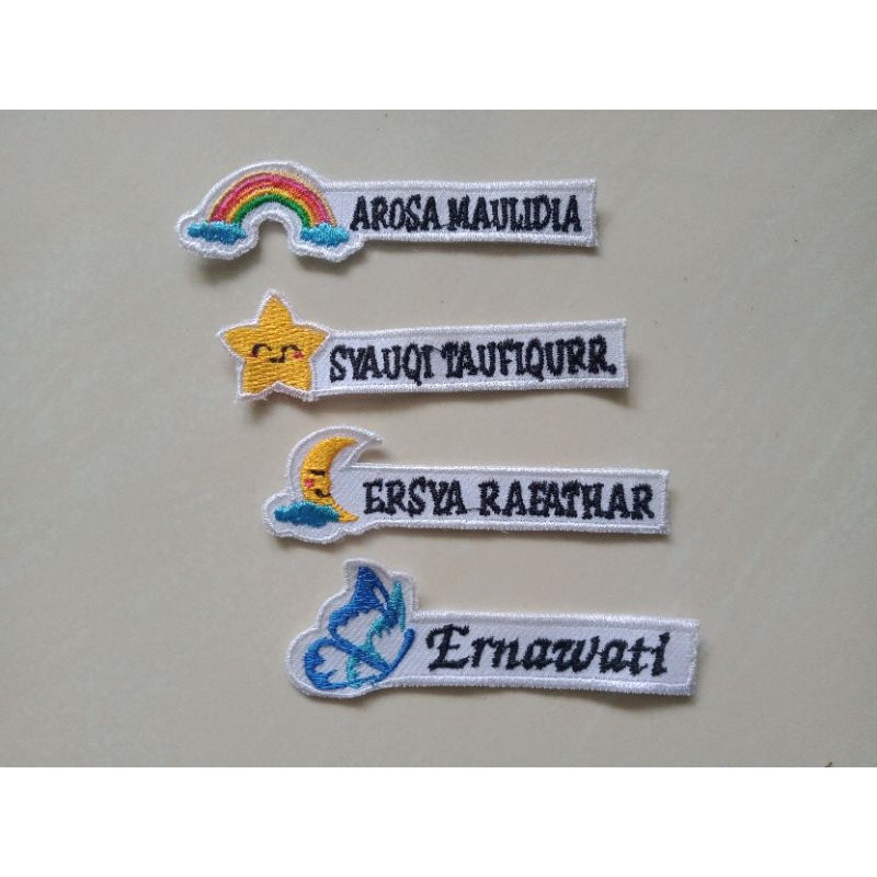 Bordir bed bordir Satuan bet nama dada unik patch bordir papan nama