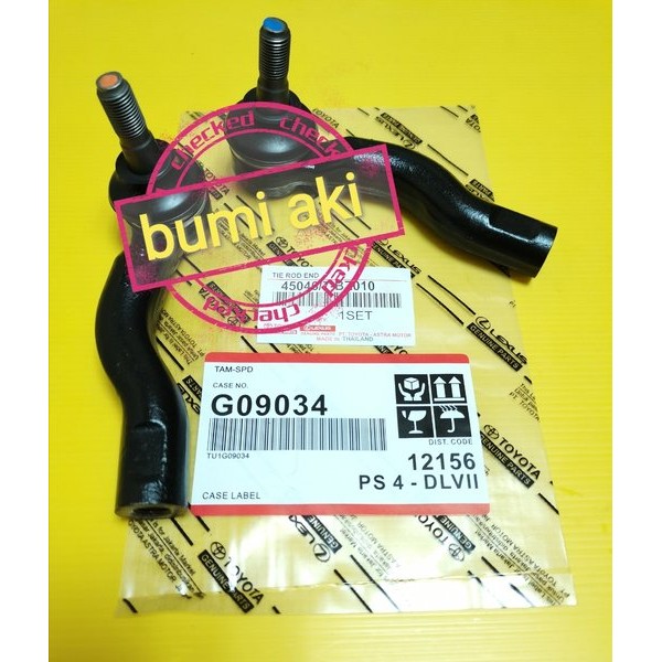 TIE ROD END ATAU TIROD TEROD ORIGINAL TOYOTA AVANZA XENIA VELOZ ALL NEW AVANZA 2004 - 2008 2009 2010