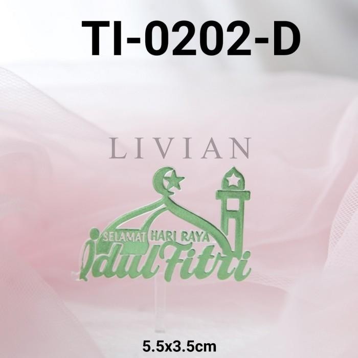 

lv GR-TI-0202 Cake topper cupcake tulisan plastik mini lebaran idul fitri - TI-0202-C MIX