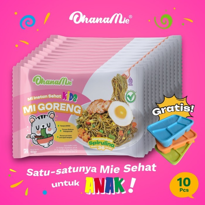 

Mie Goreng Instan Anak Sehat Tanpa Pengawet Ohana Mie - 10 pcs