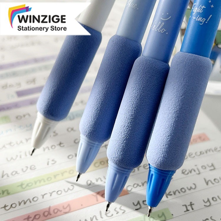

Winzige 4pcs pulpen gel lucu 0.5mm soft pulpen aesthetic retractable gel pens pen mekanik tinta hitam alat tulis school supplies stationery Pena Pen Pencet