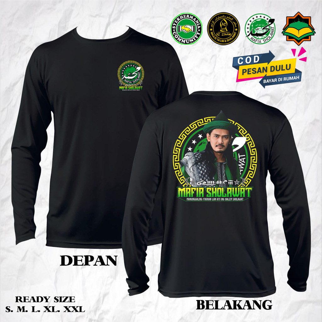 Kaos Mafia Sholawat | Tshirt Distro Pria Mafia Sholawat | Baju Mafish Pecinta Sholawat Katun Combed