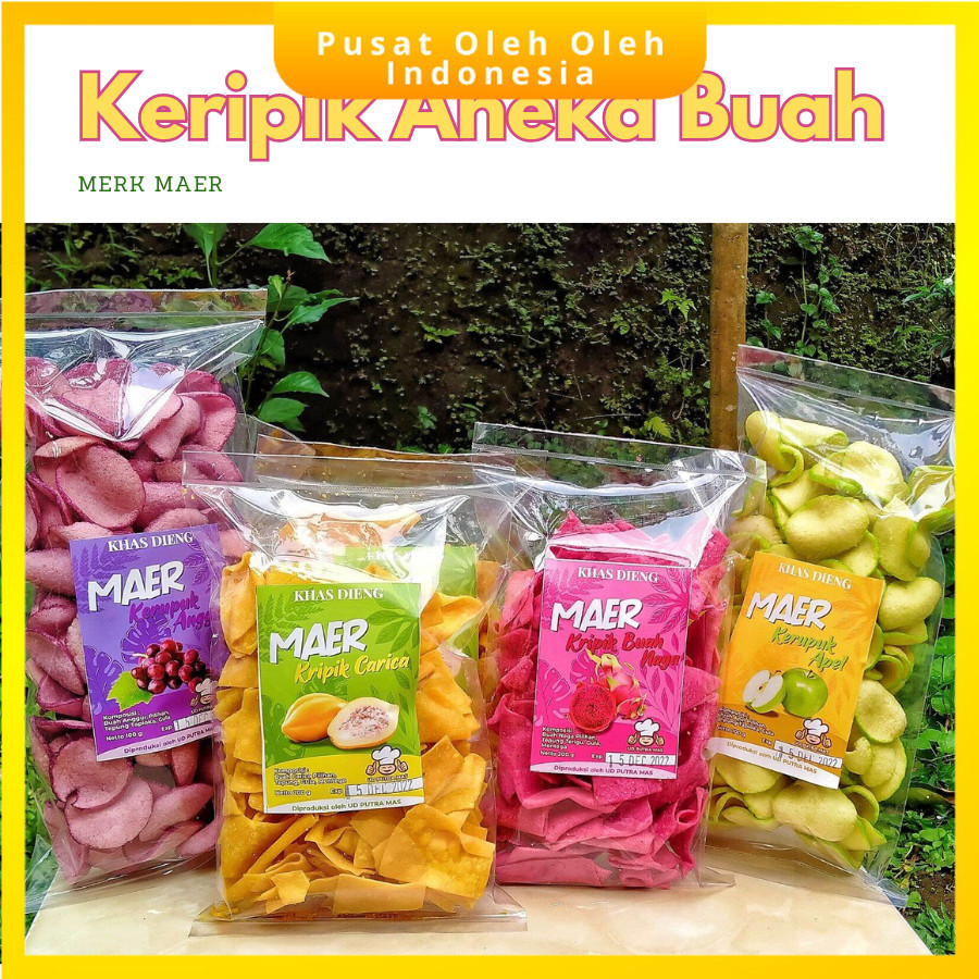 

Keripik Kerupuk Buah Naga Apel Carica Chips Anggur Fruit Snack Camilan Snack Crispy