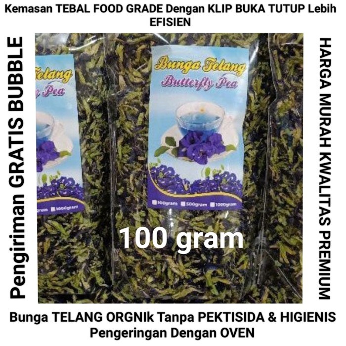 

bunga telang 100 gr premium