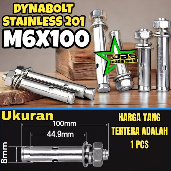 SA99 DYNABOLT SS 201 M6×100 STAINLESS - DINABOLT