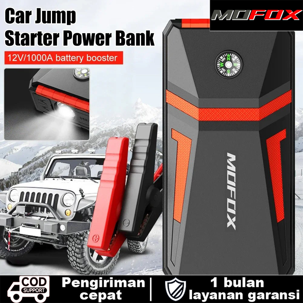【Ready Stok】MOFOX 6000mAh Catu Daya Start Darurat Mobil A5 Bank Daya Baterai Starter 12V Dengan Peng