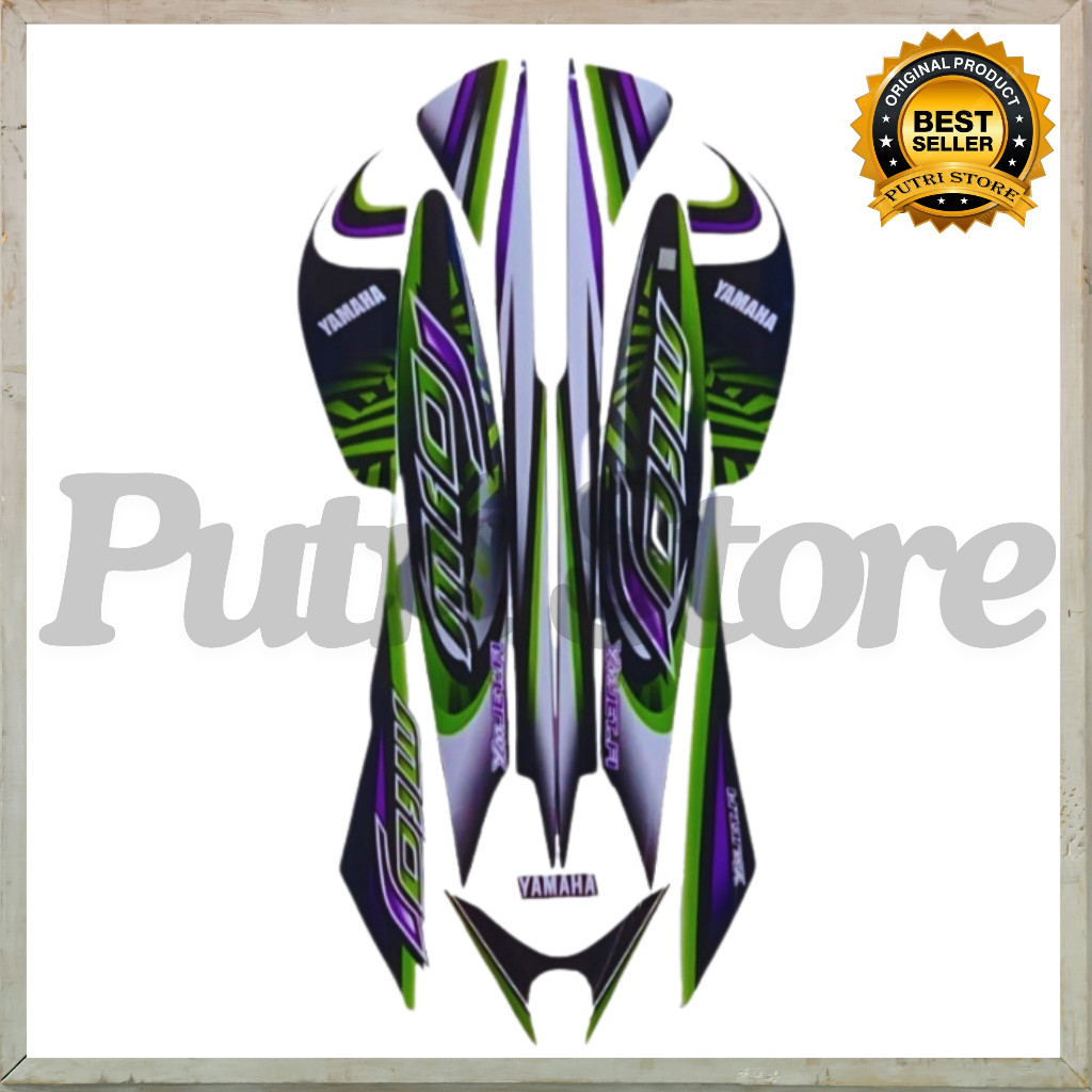 Stiker Striping Mio J 2013 Hijau List Stiker Standar Mio J 2013 - Striping Standar Mio J 2013