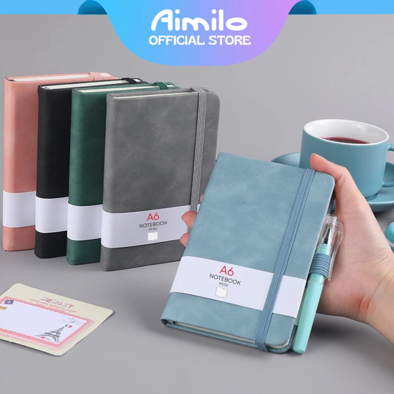 

[READY] Aimilo Notebook A6/A5 Pocket Buku Diary Kecil Pertemuan Scrapbook Mini 100 Lembar