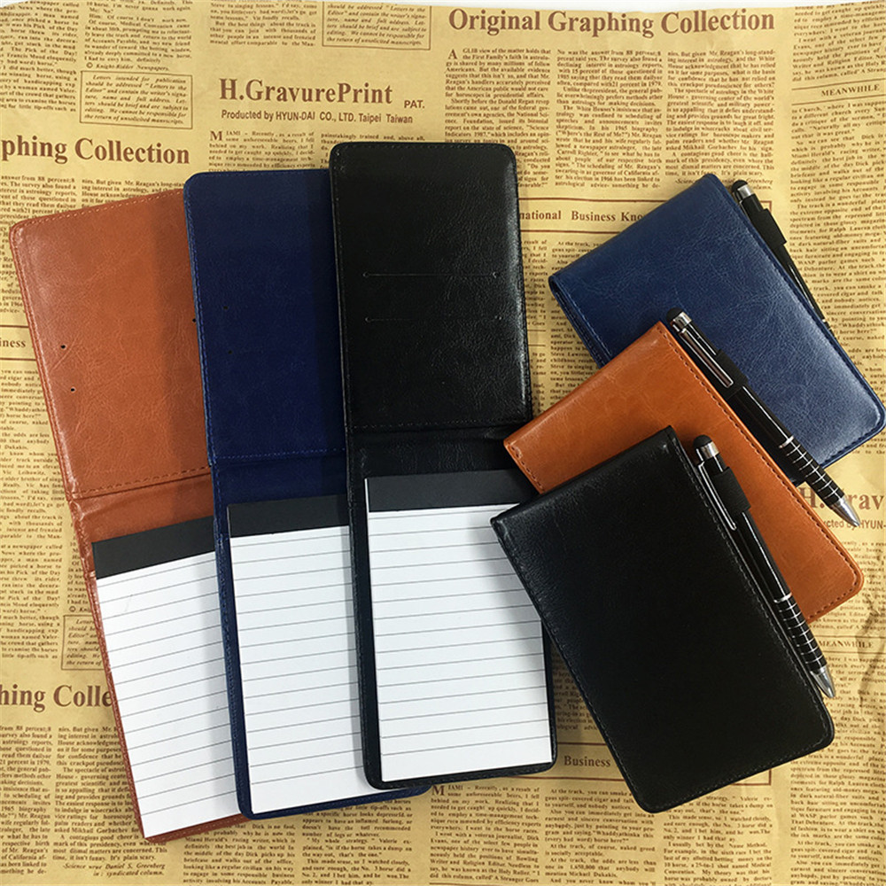 

Multifunction PU Leather Small Notebook Pocket A7 Planner Daily Memos Mini Note Book Pen Refills Business Office Work Notepad