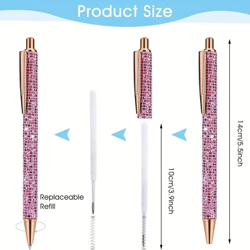 

5/6pcs/Set Student School Office Stationery Fine 1.0mm Gel Pen Big Ink Capacity Ballpoint Pen Press Type Rollerball Pen