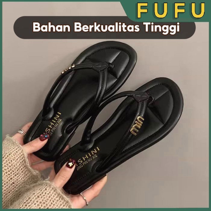 HEMAT FUFU Sandal Flat Wanita Kasual Outdoor