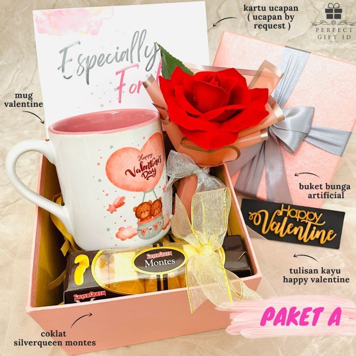 

KADO ULANG TAHUN CEWEK KADO VALENTINE HADIAH ANNIVERSARY KADO ULTAH - Paket A, Happy Valentine