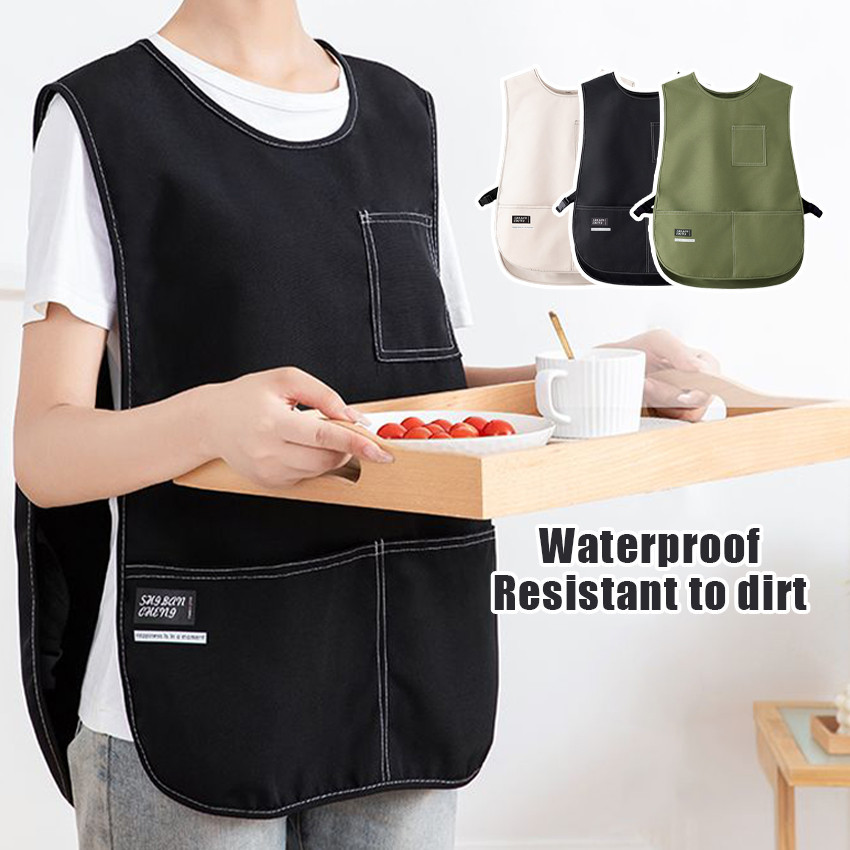 Circle Point - Vest Unisex Nylon Waterproof Crinkle Apron Barista bartender Florist Salon Celemek