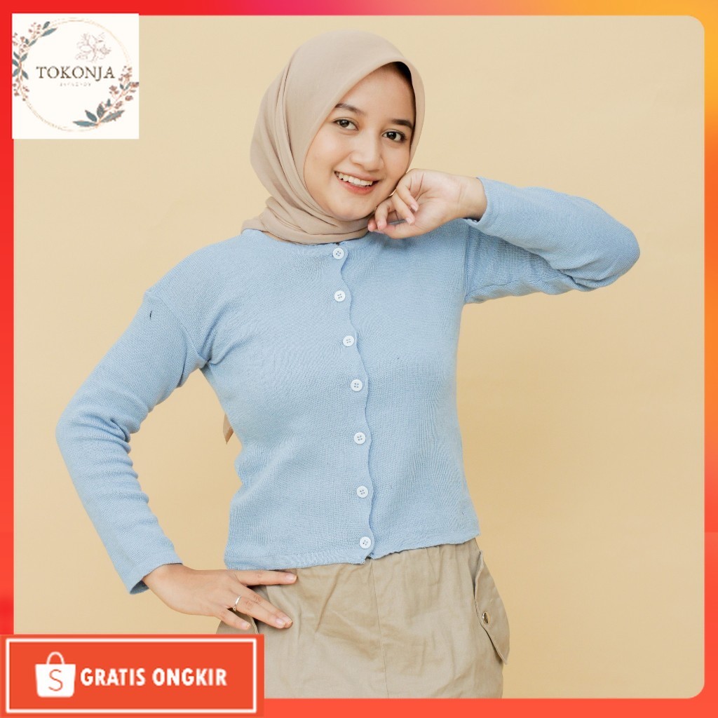 Cardigan Korea / Bailey cardy / Crop top rajut / Baju rajut crop / Cardigan crop korea / cardigan ra