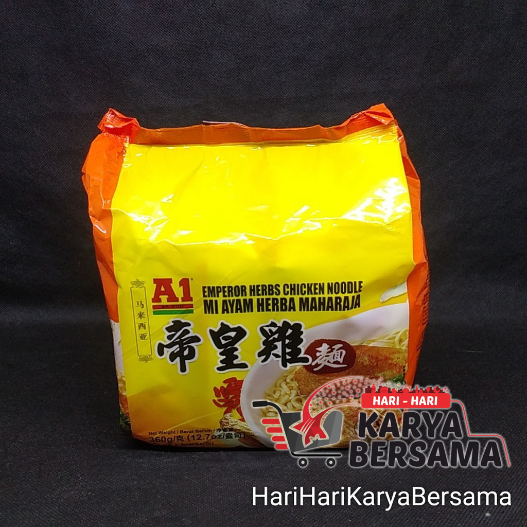 

A1 MIE INSTAN AYAM HERBA MAHARAJA NOODLE PACK ISI 4'S X 90GR