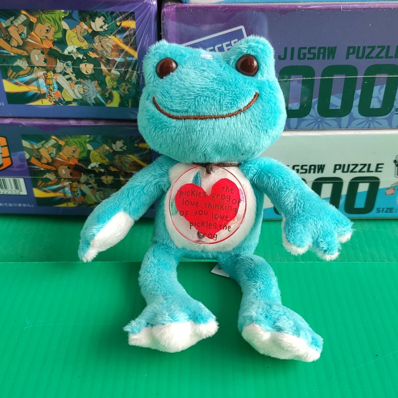Pickles The Frog Japan Picture Books Cartoon Plush Toy Doll Key Chain Pendant 14cm