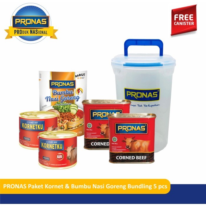 

WT PRONAS Paket Kornet & Bumbu Nasi Goreng Bundling 5 pcs Free Canister