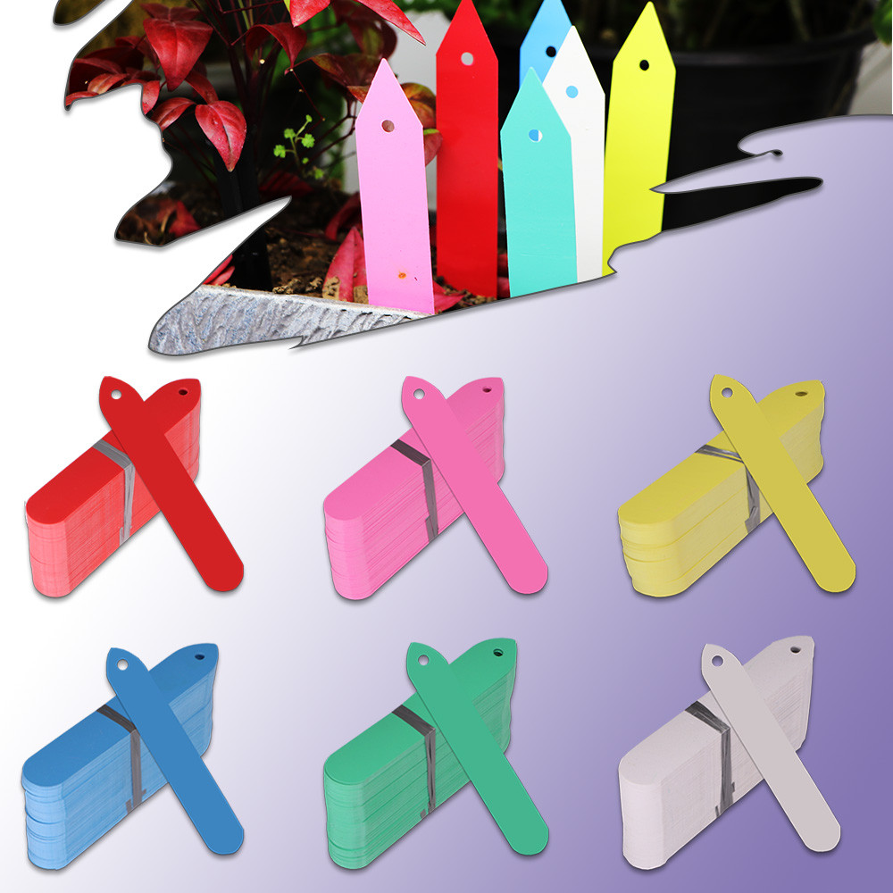 

100PCS Variety Garden Planting Tags Waterproof Re-Usable Markers Label Nursery Gardening Plastic Plant Sign Markers Stakes