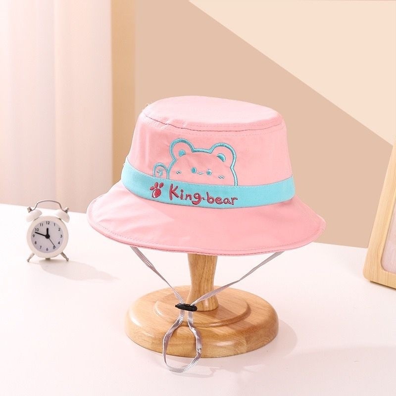 Topi Bucket Anak Laki Laki dan Perempuan Model King BEAR/ Songkok Anak Bordir King Bear Model Gaya T