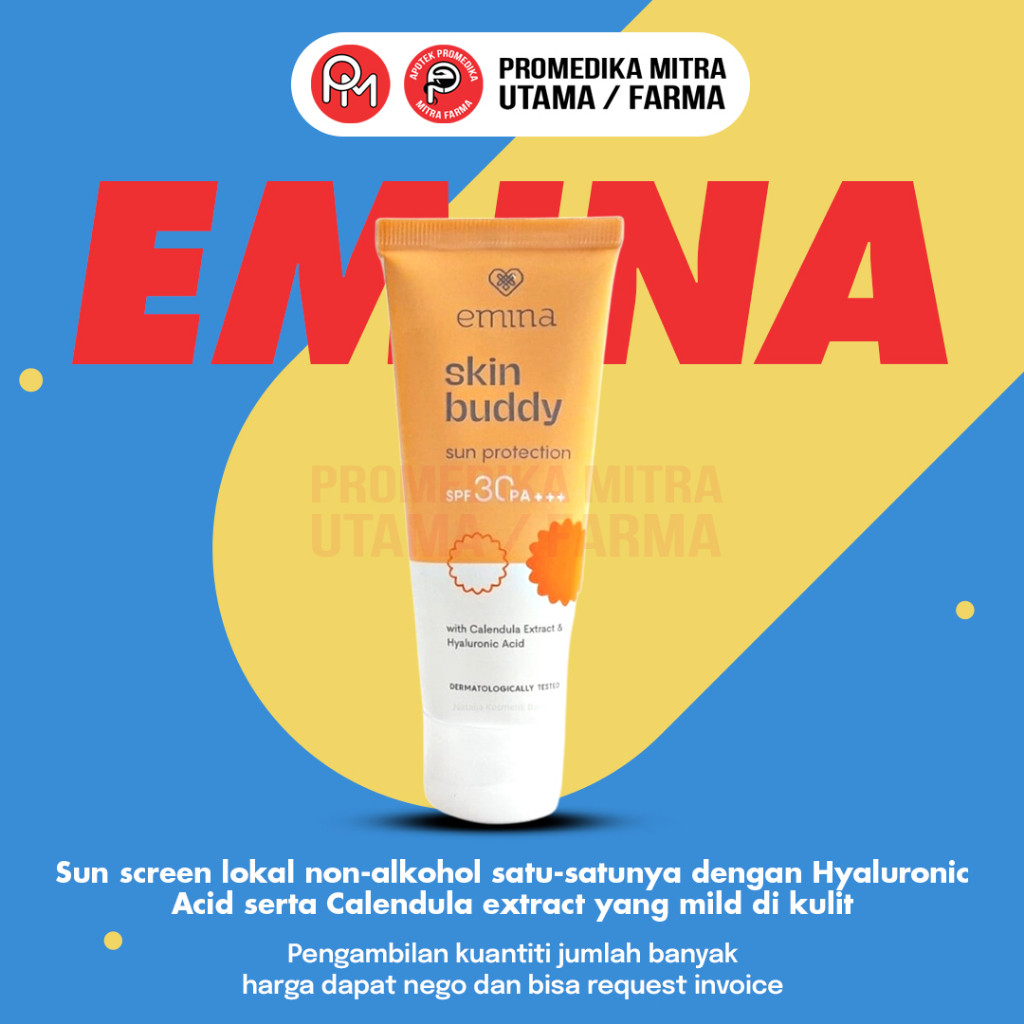 Emina Skin Buddy Sun Protection Spf 30/PA+++ | Untuk kulit bruntusan atau berjerawat