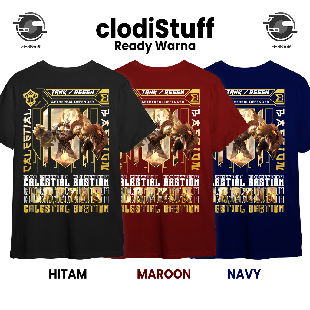 Kaos URANUS EPIC SKIN Mobile Legends MLBB Distro Cowok Lengan Pendek Hitam Combed 30s Pria Wanita