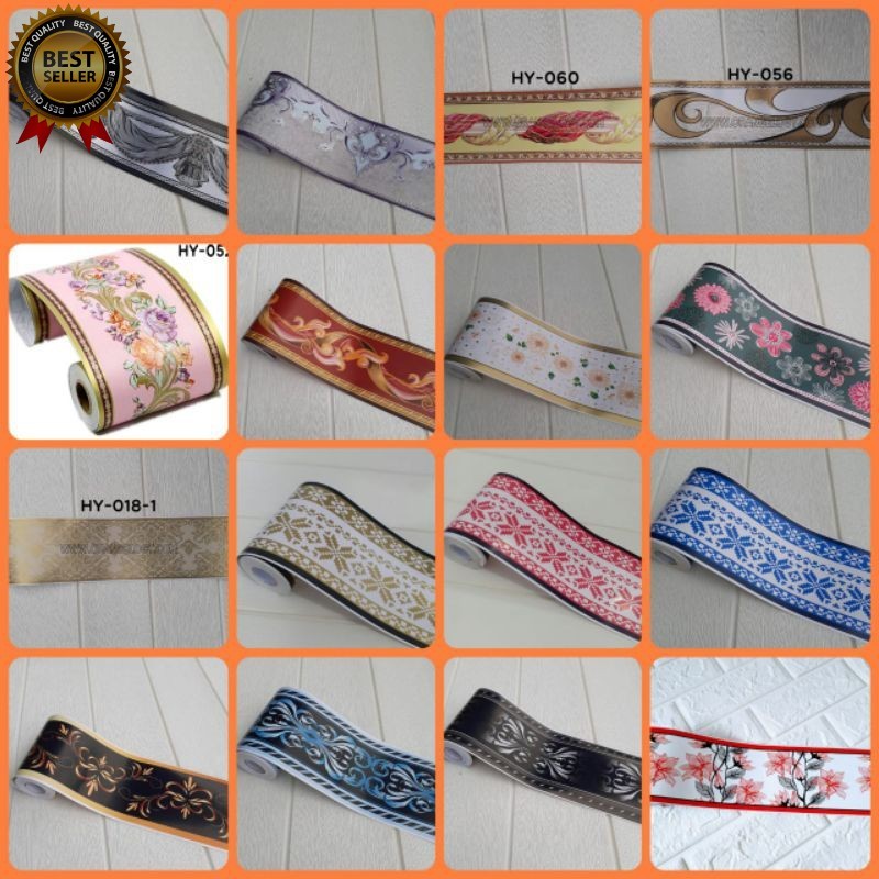 LIS BORDER wallborder / lis dinding wallpaper sticker pembatas dinding ukuran 10 cm x 10 m