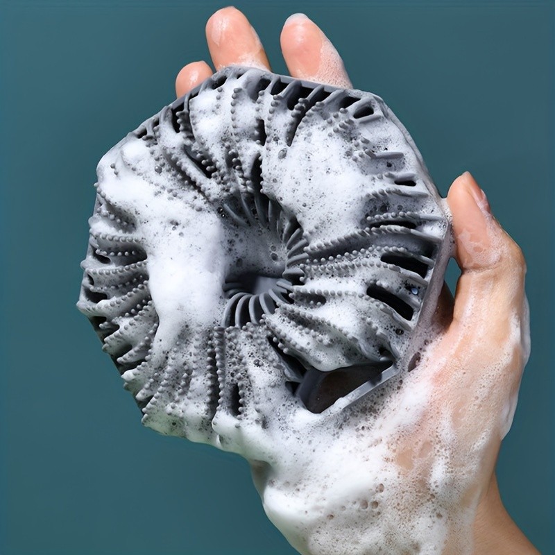 1 Pc Sikat Pembersih Eksfoliasi Silikon Lembut Manual Pembersih Tubuh Sikat Mandi Pijat Lembut Untuk