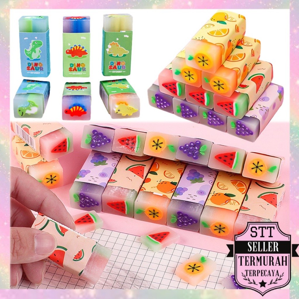 

STT Penghapus Pensil Motif Buah Fruits Eraser Penghapus Karakter Dinosaurus Sweet Eraser Anak Sekolah Karakter Dino Hapusan Sekolah Korean Style