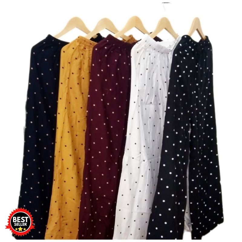 CELANA KULOT RAYON MOTIF BOBBA / POLKADOT.