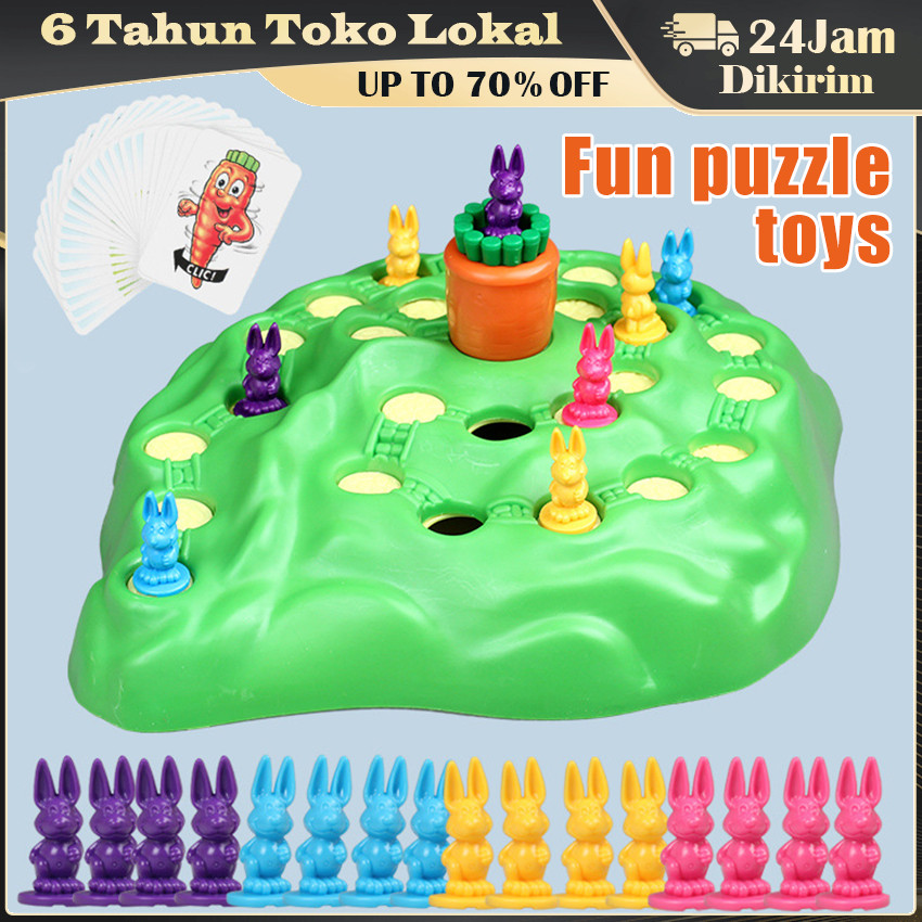 Mainan Anak Ular Tangga Model Board Game Rabbit Trap Funny Bunny / Mainan Anak Tangga Bunny Hop Funn