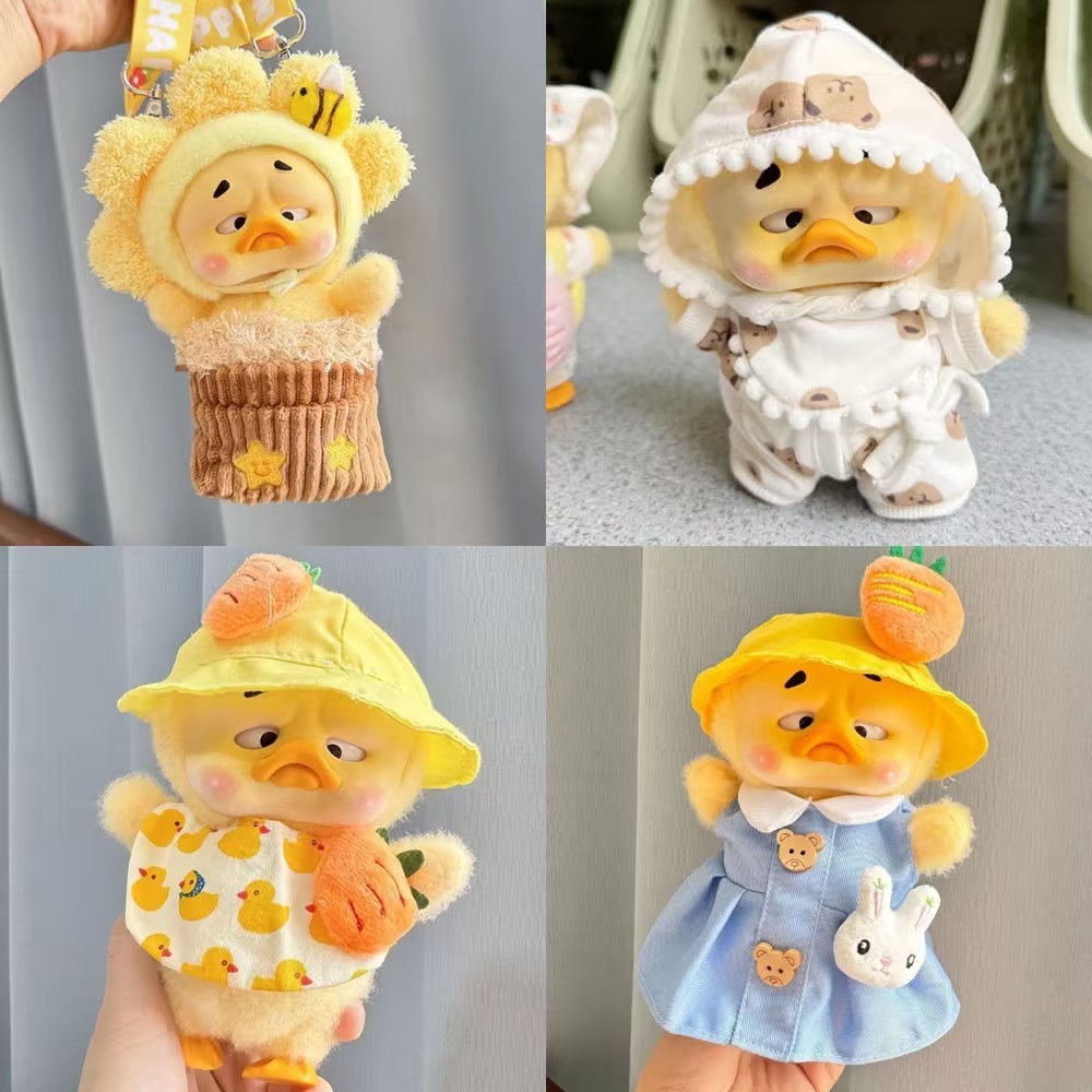 【PO】⚡ UPSET DUCK LABUBU POP-MART pakaian boneka Kesal Jadi Saat Bekerja Baju bayi seri bebek mewah b