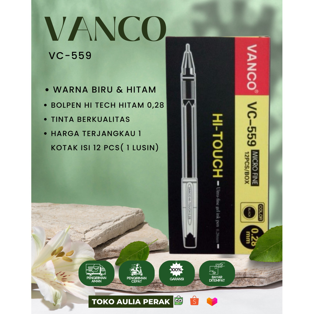 

VANCO HITECH/ VANCO HITECH TERMURAH/ VANCO WARNA HITAM BIRU/ VANCO 1 LUSIN ISI 12/ VANCO TINTA HITAM PEKAT/ MULUS BUAT NULISA MAKNA PEGON KITAB PONDOK PESANTREN DAN SEKOLAH