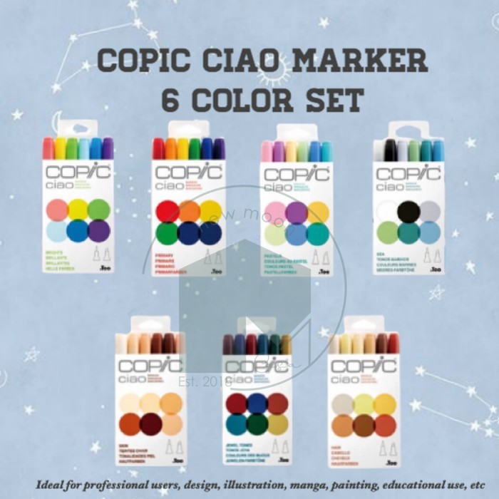 

Copic Ciao Marker Set 6 Spidol Gambar Mewarnai Perlengkapan Menggambar Sketsa Manga Design Art spidol