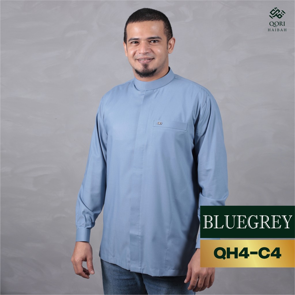 Qori Haibah Baju Koko Kerah Gamis (Lengan Manset) QH4-2