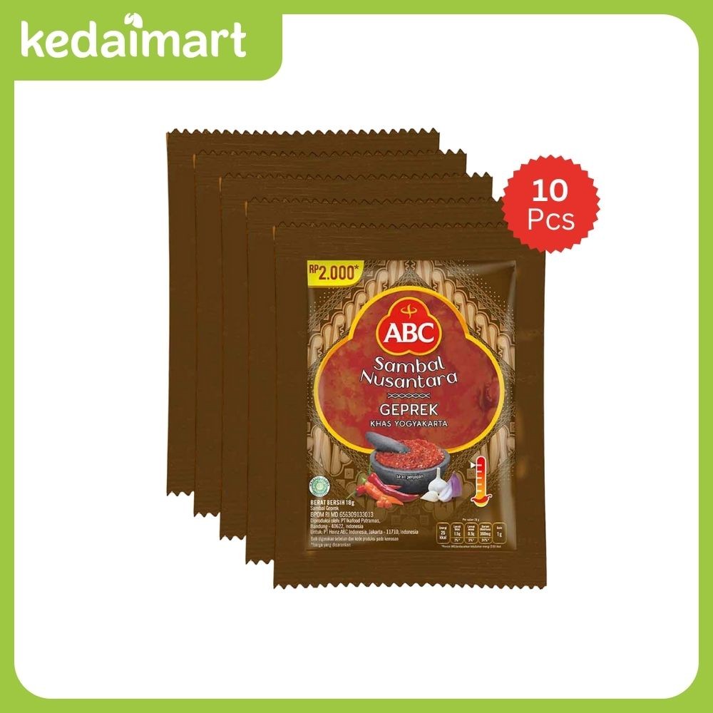 

ABC Sambal Nusantara Geprek Renceng 10 x 18 Gram