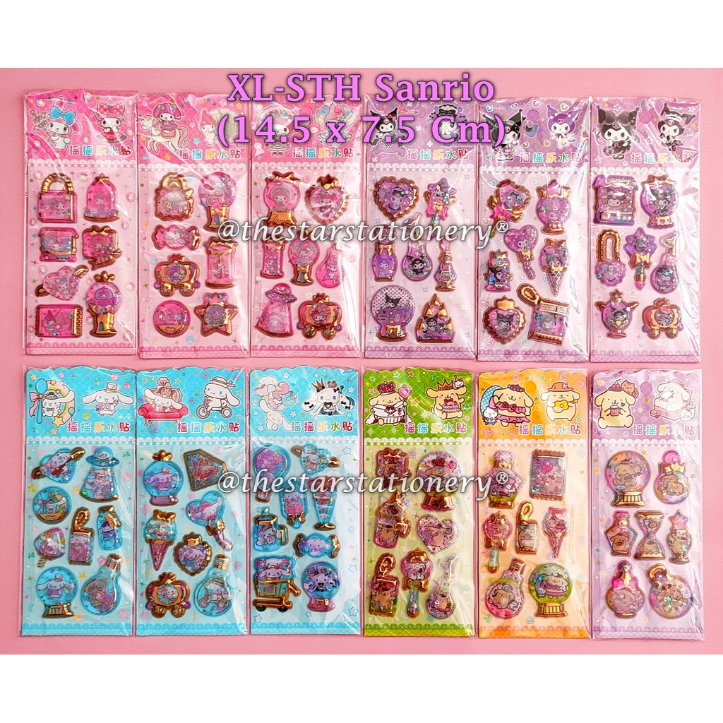 

(1 Set) Sticker Sanrio Timbul Air 14.5*7.5 Cm / Sticker GXIMP XL-STH Sanrio / Sticker Hias Timbul
