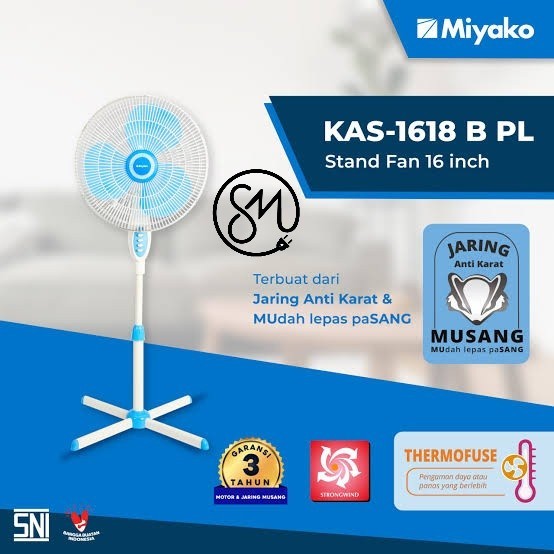 Kipas Angin Miyako KAS-1618 B PL