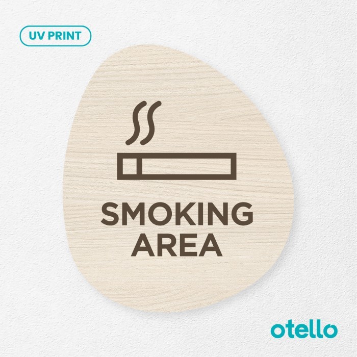 

Label Smoking Area Sign Board Kayu Tempel Dinding Papan Wooden Signage