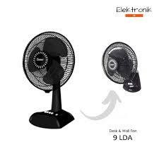 DESK FAN COSMOS 9" 9 LDA BLACK