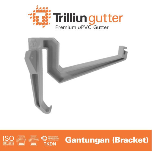 GANTUNGAN TALANG KOTAK Fitting Talang uPVC Trilliun Bracket (140)  Talang Air Gantungan