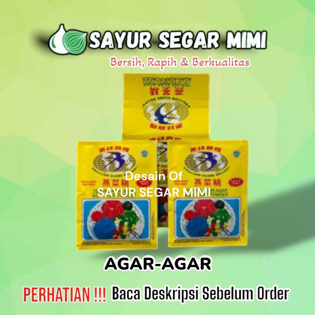 

Agar Swallow/ Agat Walet 7gr Plain - Sayur Segar Mimi