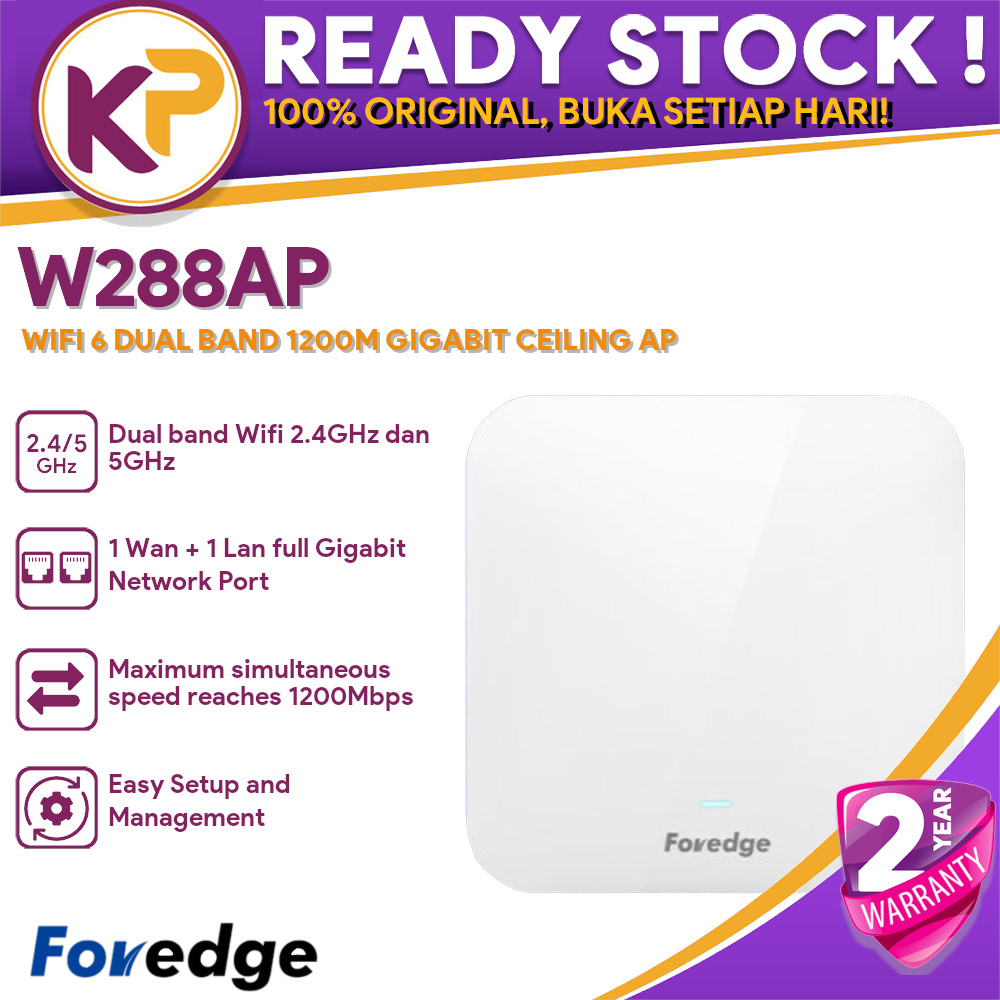 FOREDGE W288AP WIFI 6 DUAL BAND 1200M GIGABIT CEILING AP
