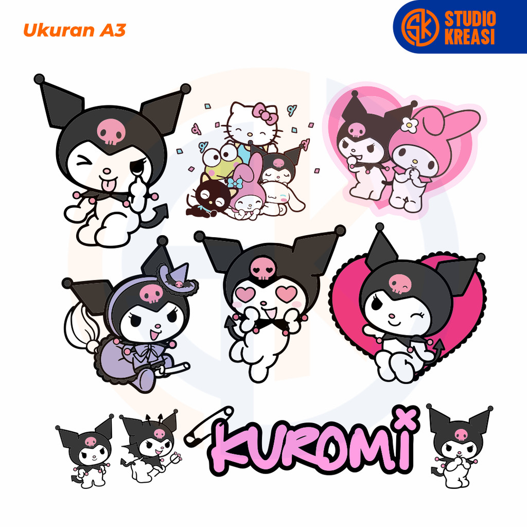 Sablon Setrika Sablon DTF Satuan A3 Kuromi - SIAP PRESS