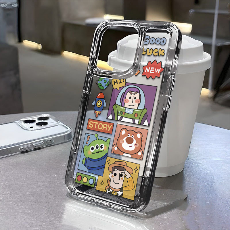 Casing ponsel airbag - Versi imut dari Toy Story Xiaomi POCO F4 F5 F5 Pro M3 4 5 X3 Pro NFC X5 Pro 5
